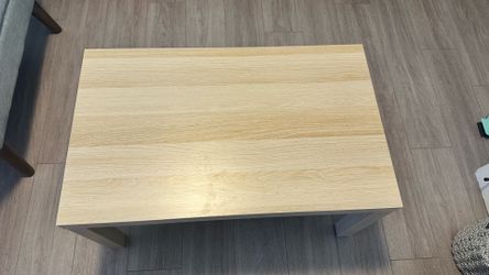 White oak finish coffee table