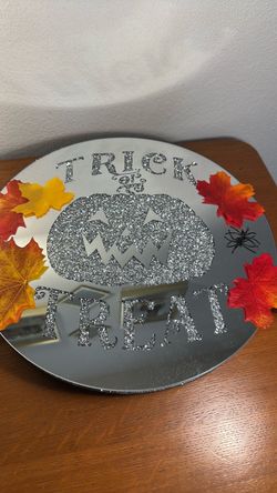 Halloween Silver mirrored Lazy Susan / Table top