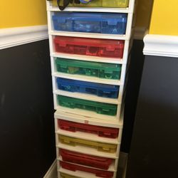 Lego IRIS 6 Drawer Storage Tower Organizer Bins