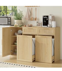 Double Slide draw cabinet with side shelving