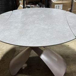 🔥Rock Board Lifting Coffee Table, Multifunctional Lifting Dining Table, Carbon Steel Bracket, Variable Round Shape, Coffee Table with Moveable Wheels