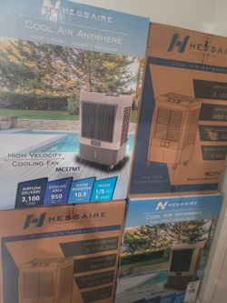 Hessaire
$398.00
3,100 CFM 3-Speed Portable
Evaporative Cooler (Swamp
Cooler) for 950 sq. ft.