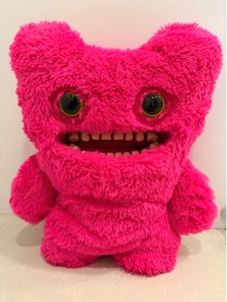 Huge Pink Fuggler Plush 18” Funny Ugly Monster