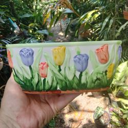 Springtime Ceramic House Plant Pot