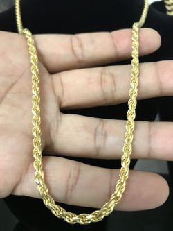 14k vermeil gold Rope chain