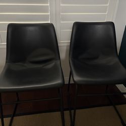 Faux Leather Bucket Chairs (set of 2)