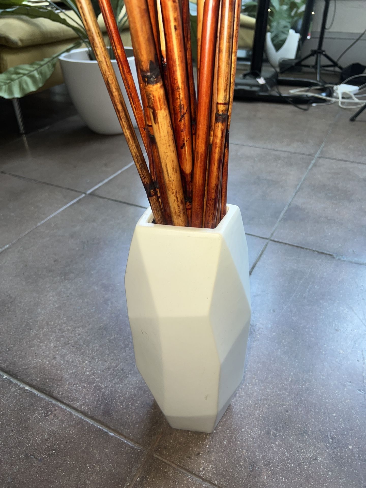 Artistic Bamboo Sticks in Vase