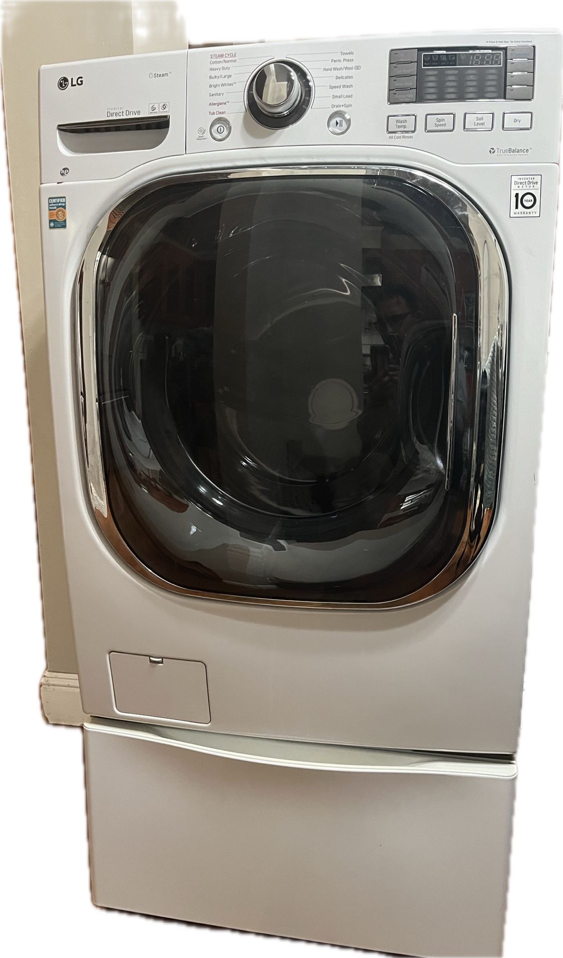 LG WM3997HWA Front Load Washer / Dryer Combo Full Size