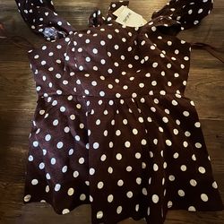 Flared crop top with polka dots