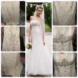 As Is Organza Trumpet Gown with Embellished Lace STYLE# AI10030263