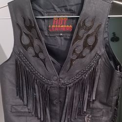 Women Leather Vest