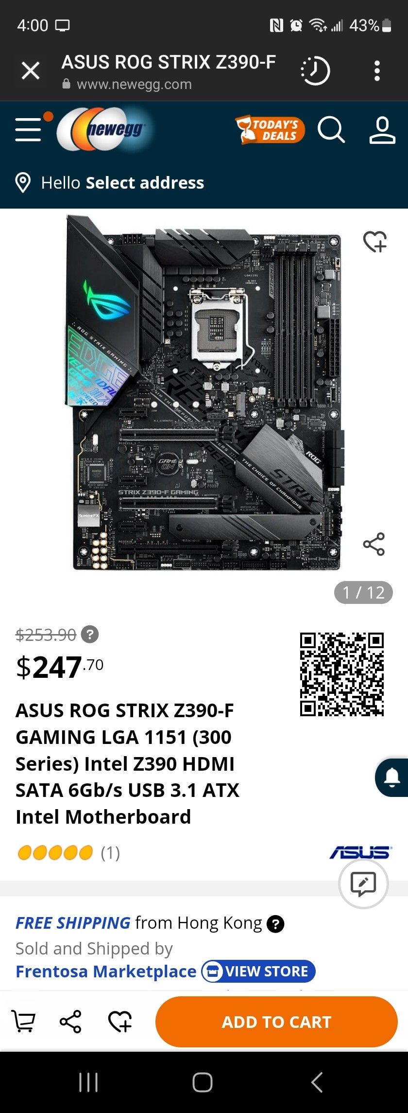 ASUS ROG STRIX Z390 F GAMING LGA 1151