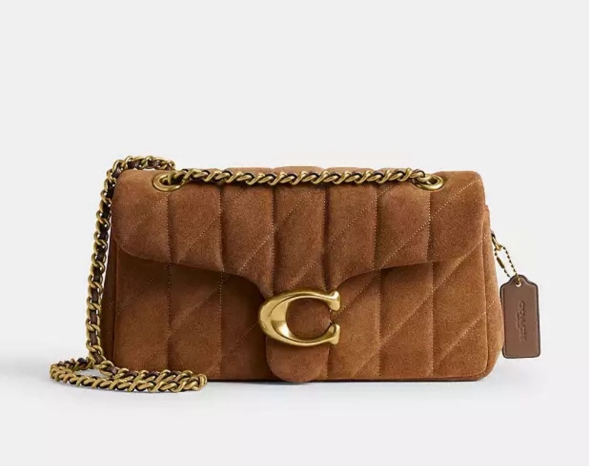 COACH Tabby Shoulder Bag 26 In Neutral Quilting Brass/Cedar bag