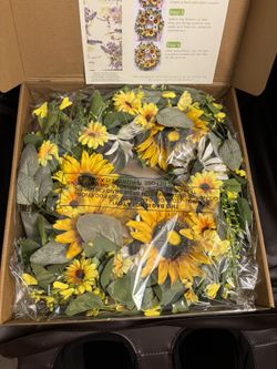 24” Sunflower Wreaths for Front Door