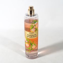 Bath & Body Works 8oz Honeysuckle Peach Spritz Fine Fragrance Mist Perfume USED