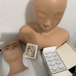 Eyelids for Mannequin Head Removable Eyelids with Eyelashes for Eyelash Training