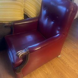 Red Vintage Vinyl Chair