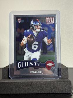 Jaxson Dart Topps Chrome Rookie Card Giants