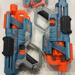 2020 Nerf Gun 2.0 Elite Commander(2 guns+foam dart bullets)