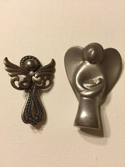 Angel Spoon Pin & Angel Statue