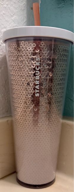 Starbucks Rose Gold Sequin Cold Cup Tumbler 2018