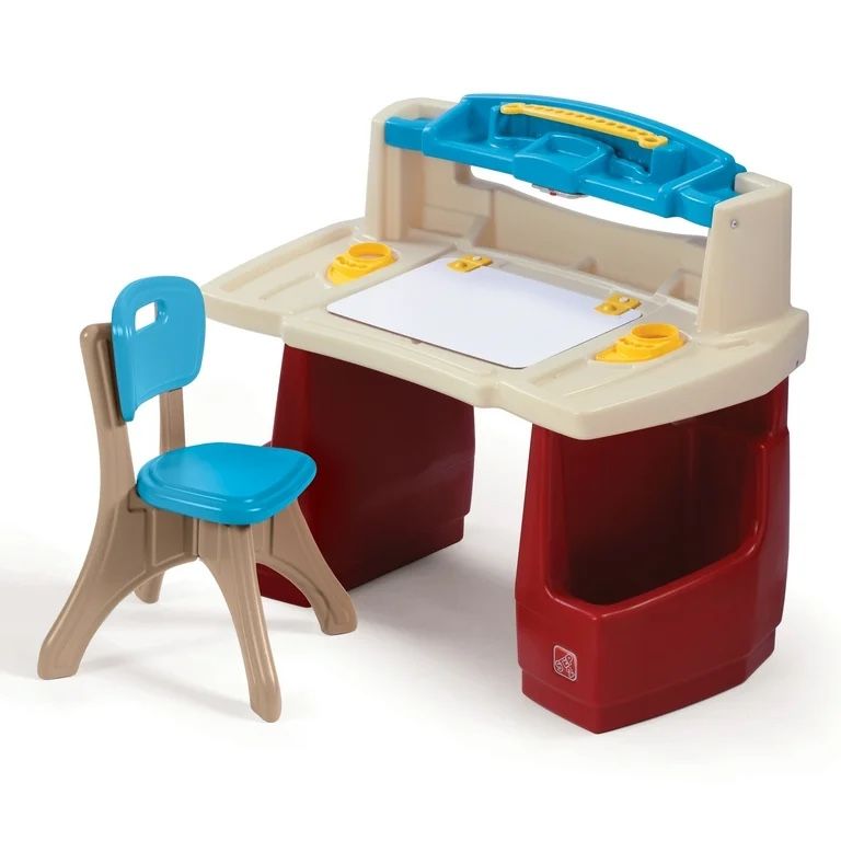 Step2 Deluxe Art Master Desk Plastic Kids Activity Center and Table