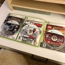 Xbox 360 games: Pirates of the Caribbean at Worlds End, NBA 2K9, Lego Indiana Jones