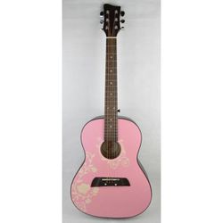 Pink Acoustic Guitar 