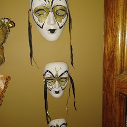 Ceramic mask set of three