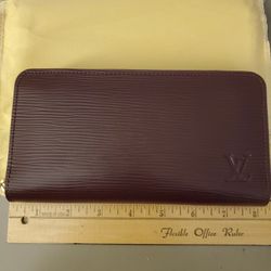 Purple Lv Zip Wallet
