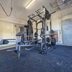 Vesta Smith Machine 1001 | Adj Bench W/ Leg Developer And Preacher Station |Gym Equipment | Fitness | Pulleys|🔴WEIGHTS AND BARBELL SOLD SEPARATELY 🔴