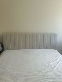 Queen Upholstered Bed Frame and Hybrid Mattress – $175 OBO