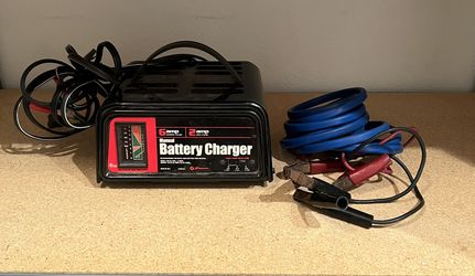 Vintage Schumacher 6 Amp/2 Amp Dual Rate 12 V Battery Charger/Jumper Cable