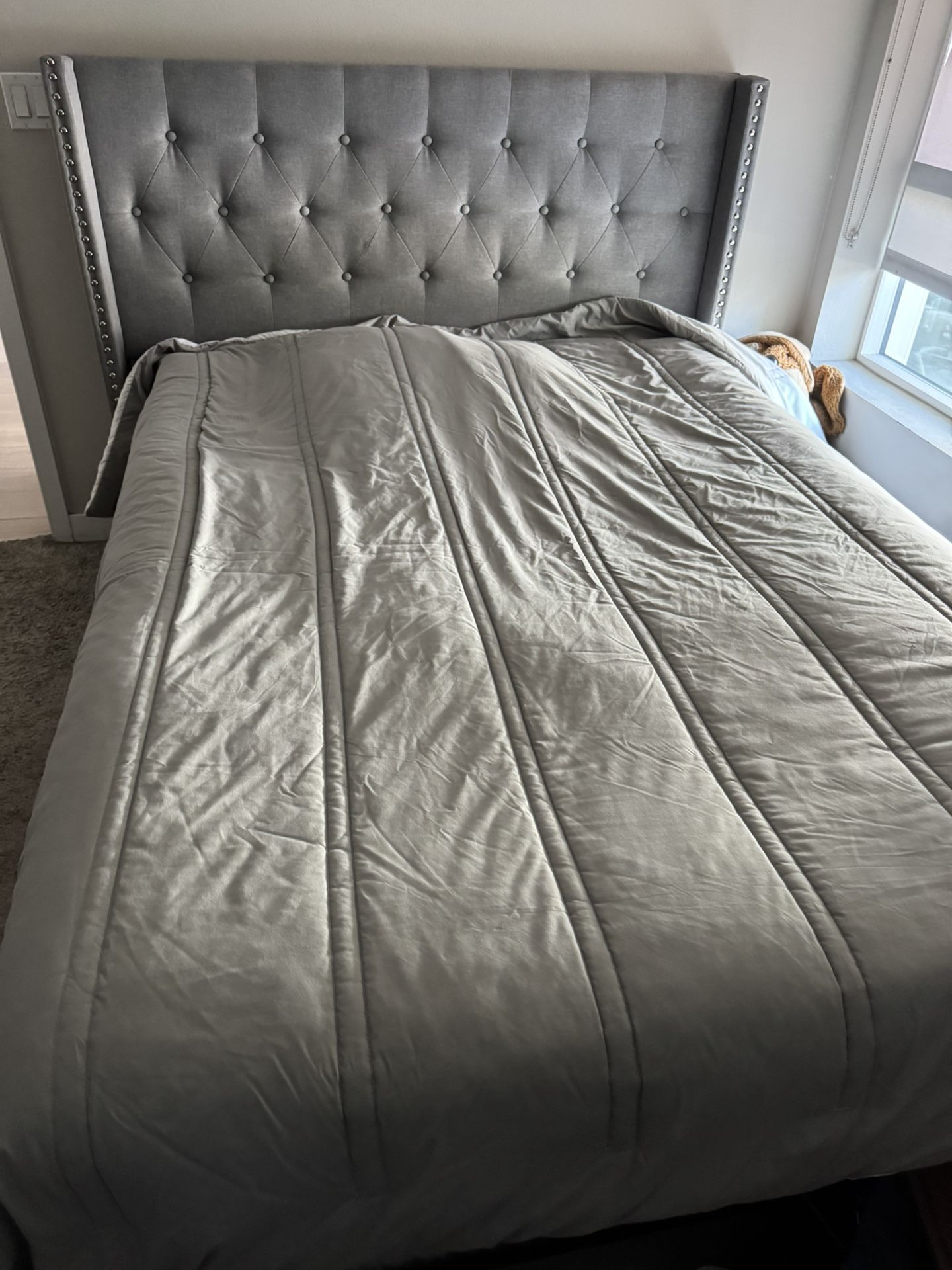Queen Sized Bed/Frame With Mattress AND Mattress Base