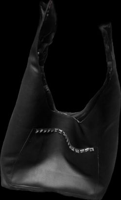 Hand made faux leather hobo bag