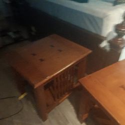 2 Wood End Tables