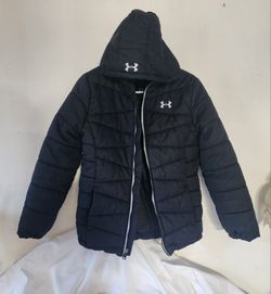 Under Armour Black Puffer Jacket with Hood