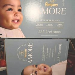 182 Pampers Amore Size 3 Diapers - Brand New, Never Opened ($100 retail)