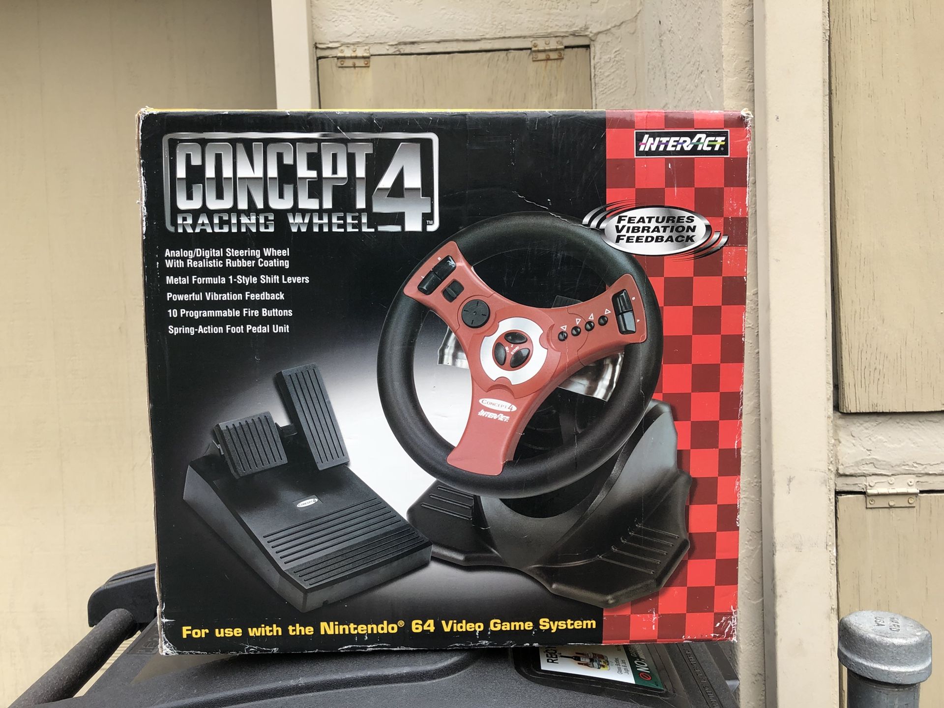New Interact Concept 4 Racing Wheel for Nintendo 64 N64