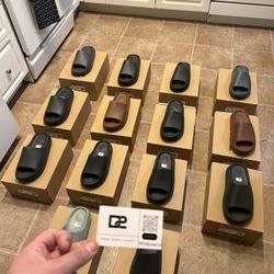 Yeezy Slides + Foam RNRs (Onyx, Azure, Bone)