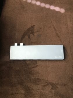 USB C Hub,Thunderbolt 3 Hub ALLFU 8-in-1 Type C Adapter for 2016/2017 MacBook Pro 13”and 15”Aluminum Type C 3.1 Charging Port with 4K HDMI Port, 3 US