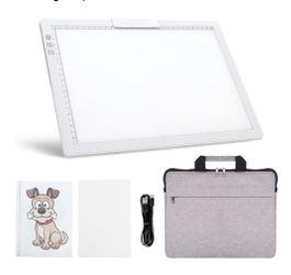 Rechargeable A4 LED Light Pad with Padded Case, YINGWOND Tracing Light new 