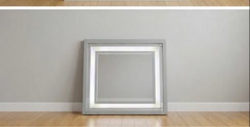 Mint Green Lighted Mirror