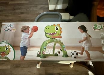 2 in 1 basketball hoop & soccer goal