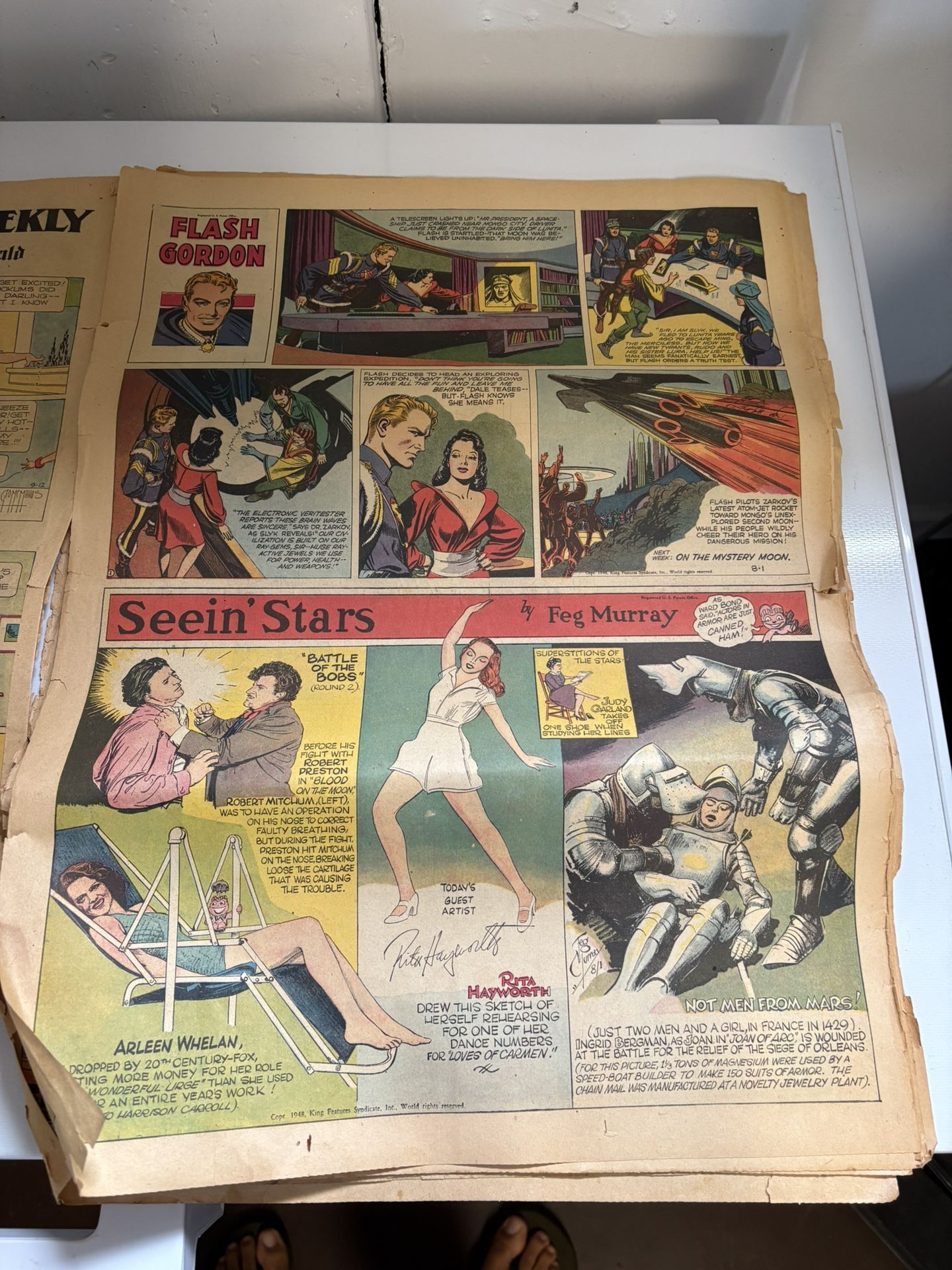 Full comic pages FLASH GORDON DICK TRACY BRINGING UP FATHER 1948-49