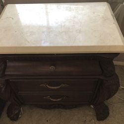 End Table With Marble Top