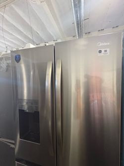 Midea Stainless Steel Side-by-Side Refrigerator