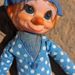 Vintage RARE 1966 Blue White Polka Dot Kamar Elf Japan (Maybe Not Haunted)
 