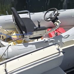  Caribe 9’ Inflatable Tender W/ Mini Helm & Remote 2005 15Hp 2 Stroke Mercury Outboard Motor