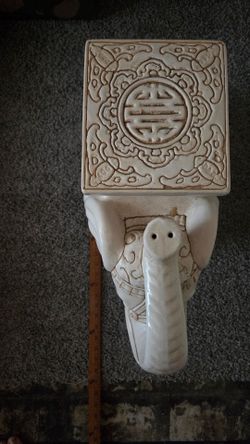 Vintage Ceramic Elephant Plant Stand / Garden Stool/ 2 for $100